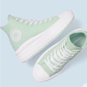 NEW Converse Platform High Top Sneakers Mint Pastel Green size 8